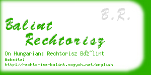 balint rechtorisz business card